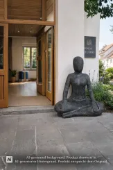 Sitting woman in Yoga position, ca. 30 cm H 